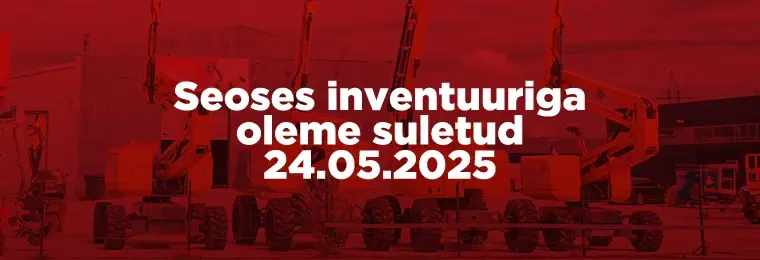 Seoses inventuuriga oleme suletud 24.05.2025